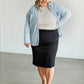 Quinn Black Knit Midi Skirt IC Skirts