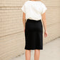 Quinn Black Knit Midi Skirt Skirts