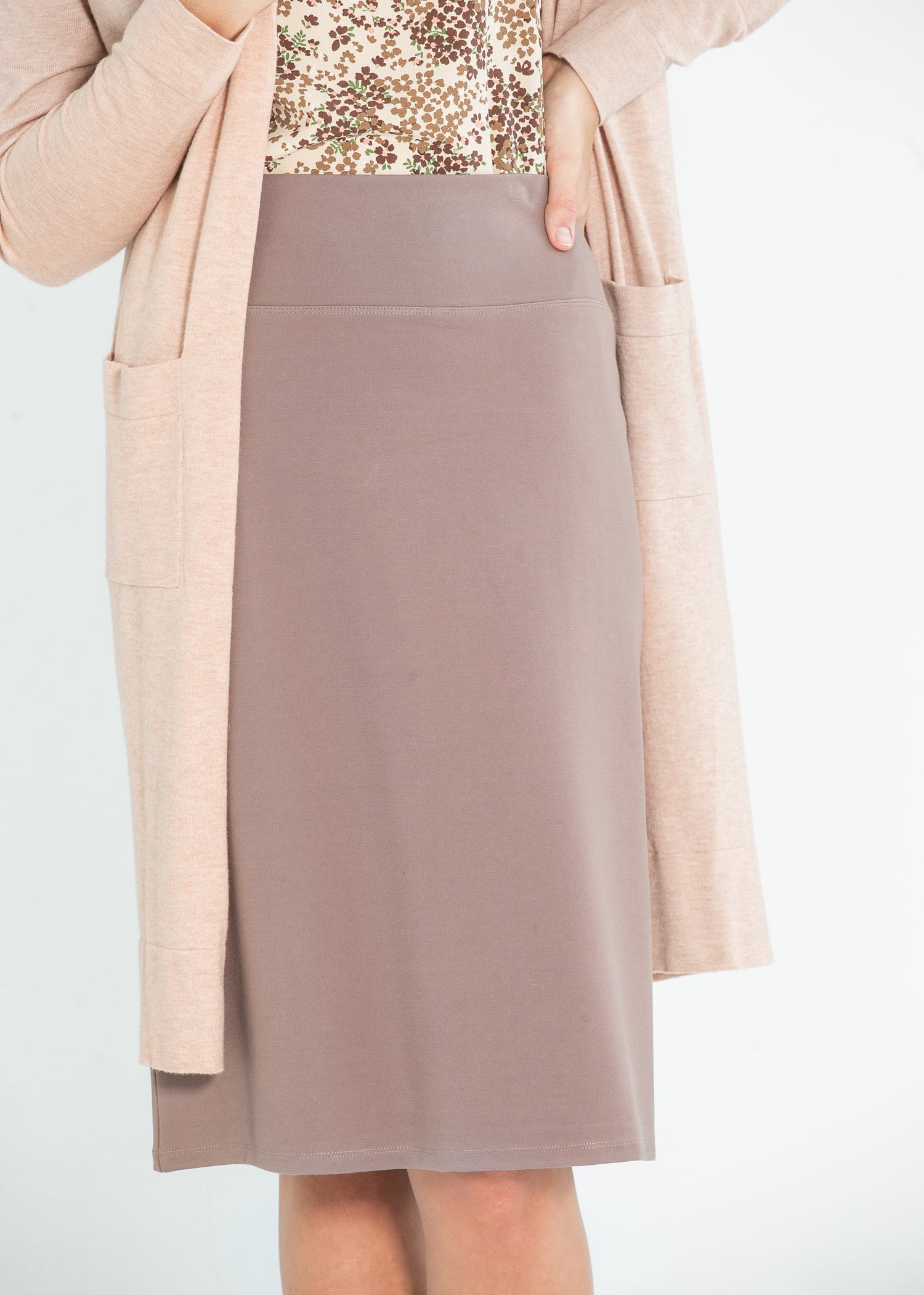 Quinn Knit Midi Skirt IC Skirts Deep Taupe / XS
