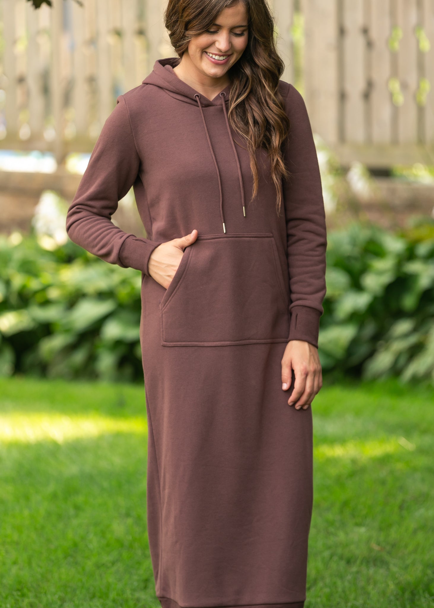 chinese dress ladies Rae Hoodie Sweatshirt Dress, Chocolate Brown / Small chinese dress ladies Rae Hoodie Sweatshirt Dress, Chocolate Brown / Small