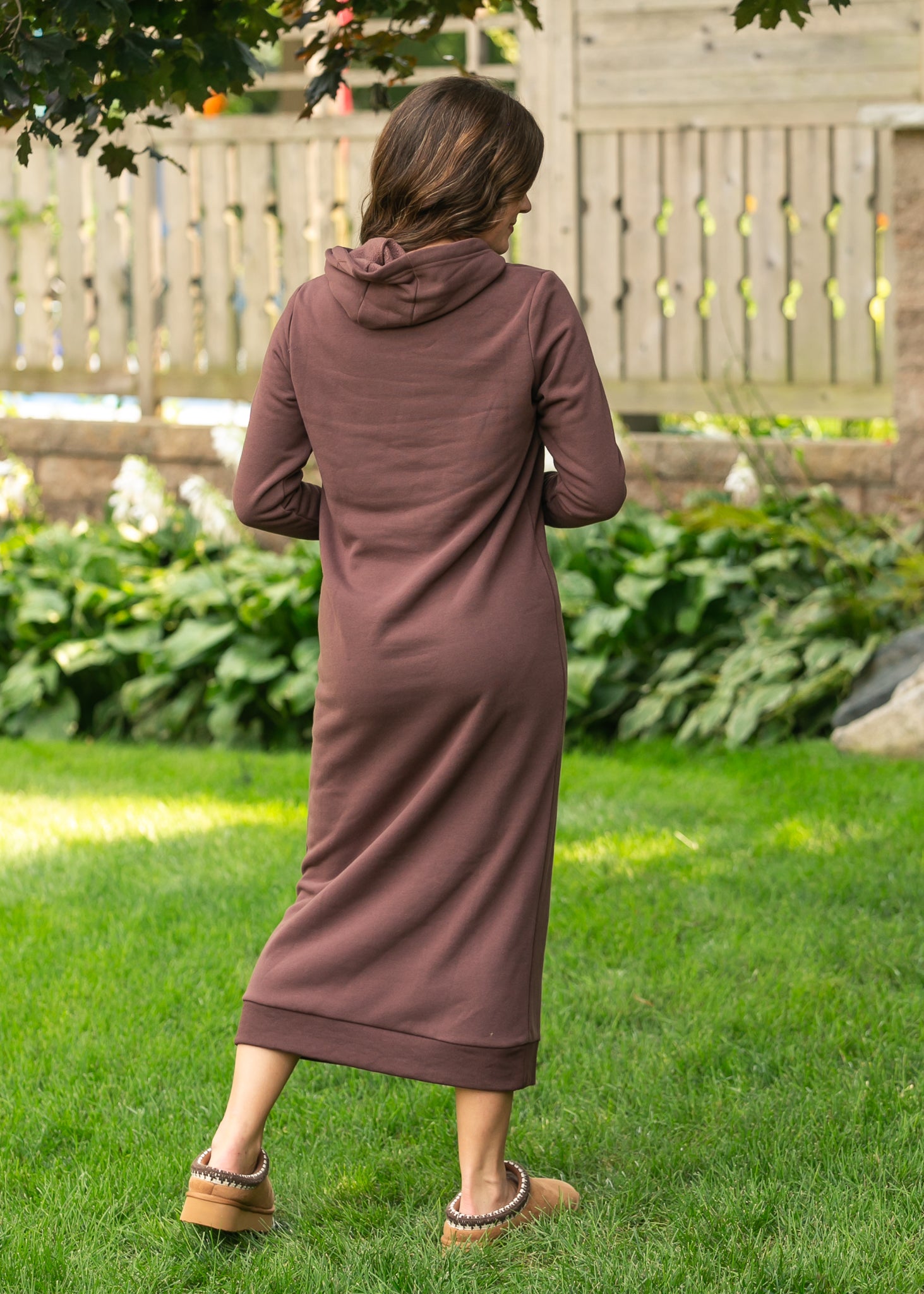 Rae Hoodie Sweatshirt Dress, Chocolate Brown / Small Rae Hoodie Sweatshirt Dress, Chocolate Brown / Small