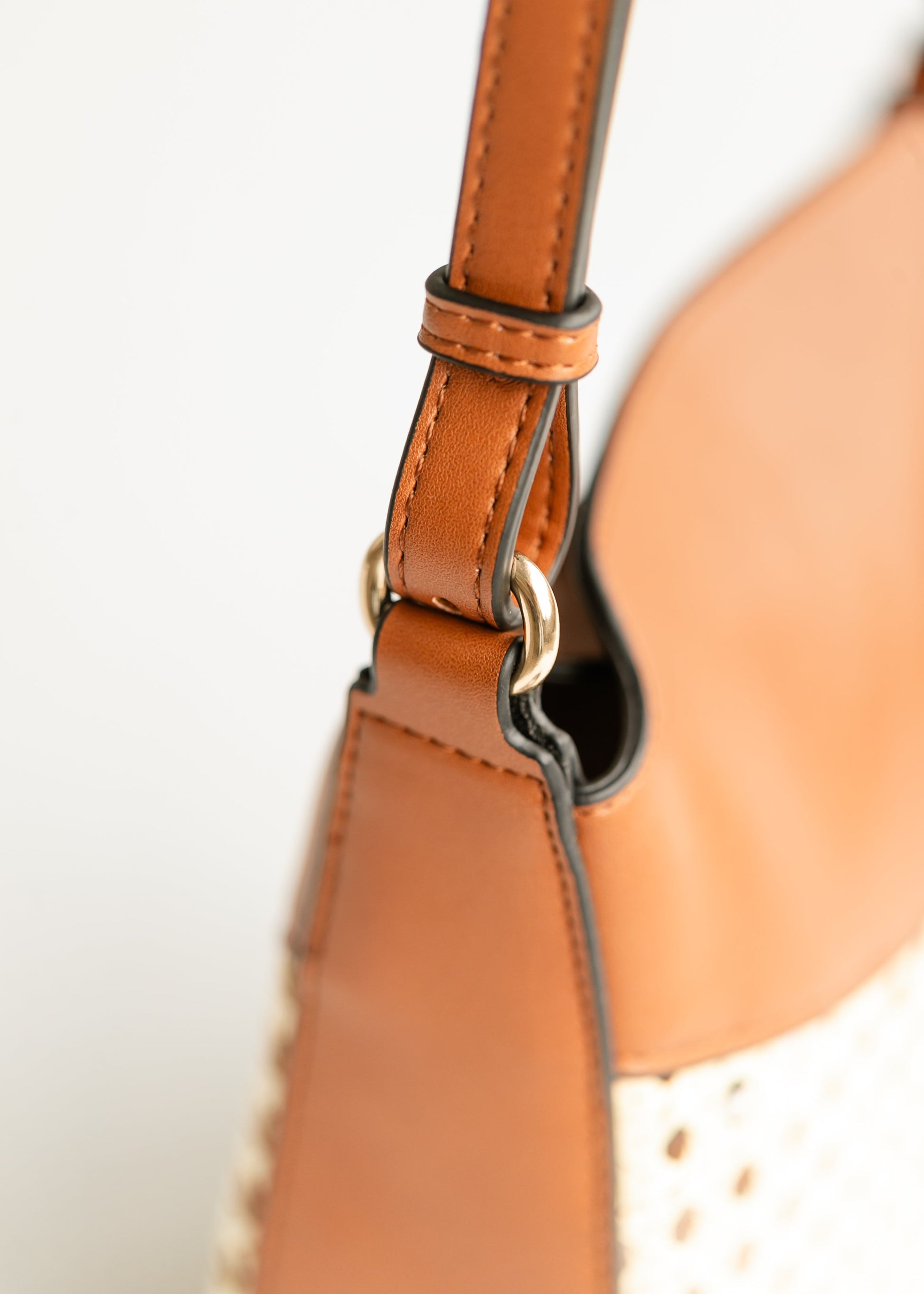 Rattan Vegan Leather Crossbody Bag Accessories