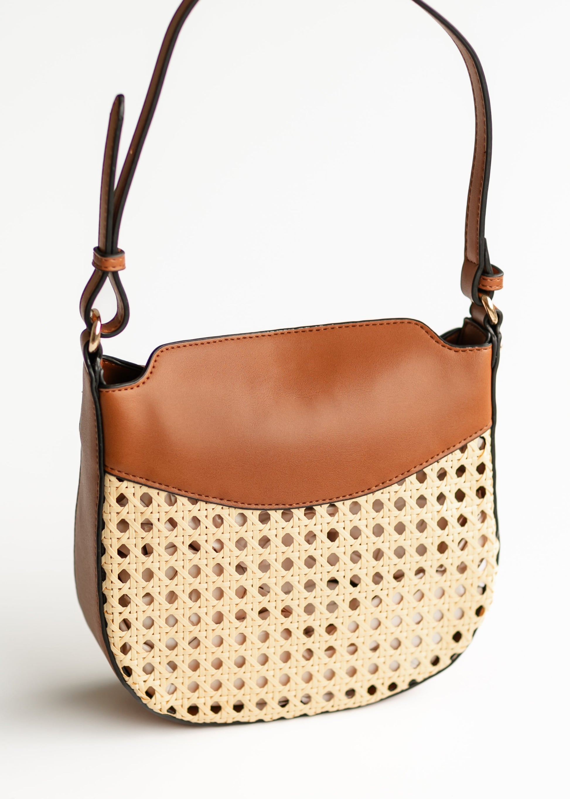 Rattan Vegan Leather Crossbody Bag Accessories