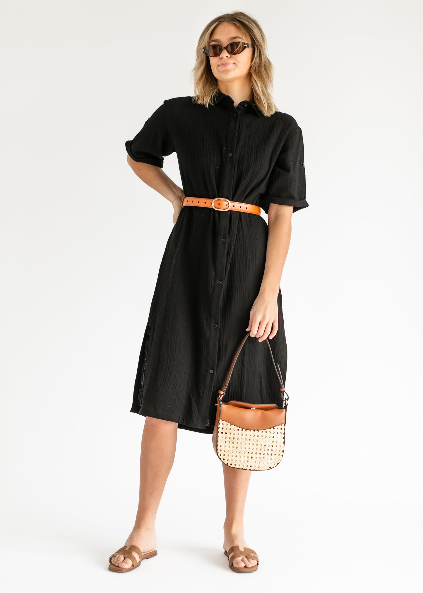 Rattan Vegan Leather Crossbody Bag Accessories