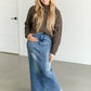 Raw Edge Long Sleeve Sweater FF Tops