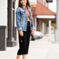Raw Hem Denim Jean Jacket FF Layering Essentials