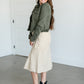 Raw Hem Olive Denim Jacket FF Tops