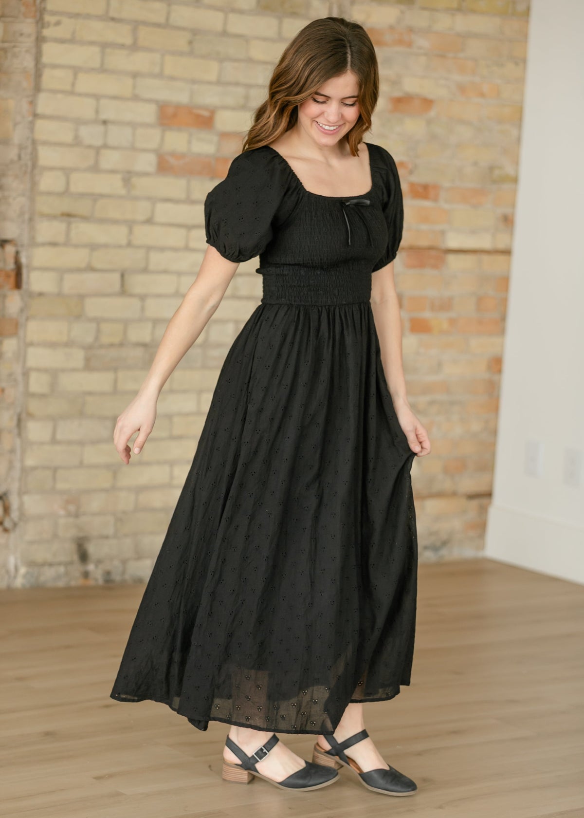 black eyelet maxi dress Rayna size:18