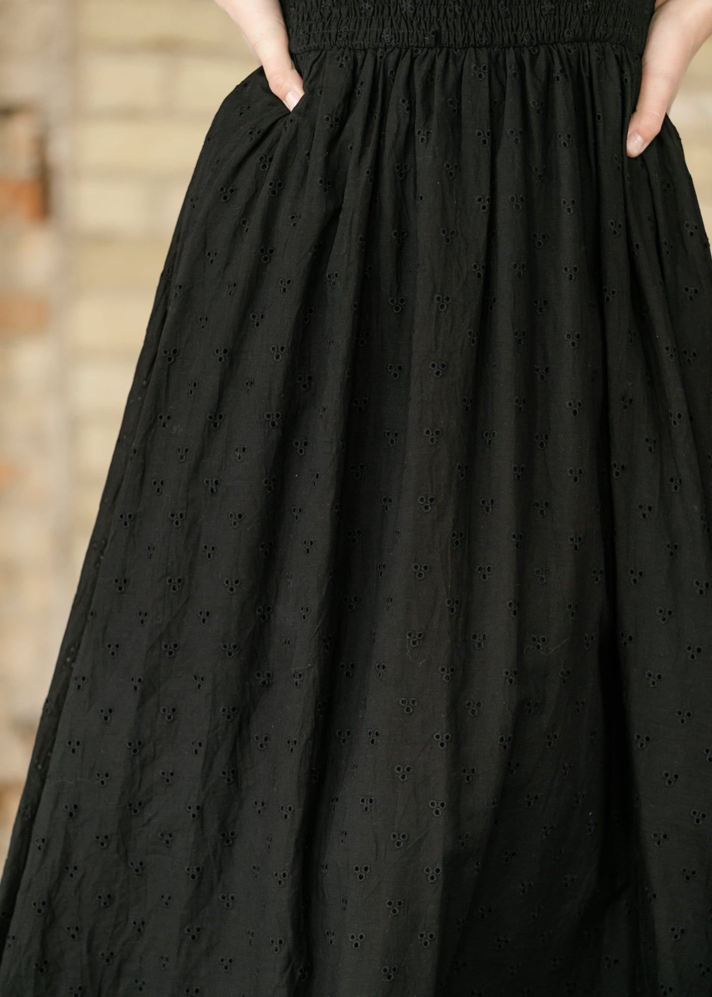 Rayna Black Eyelet Maxi Dress FF Dresses