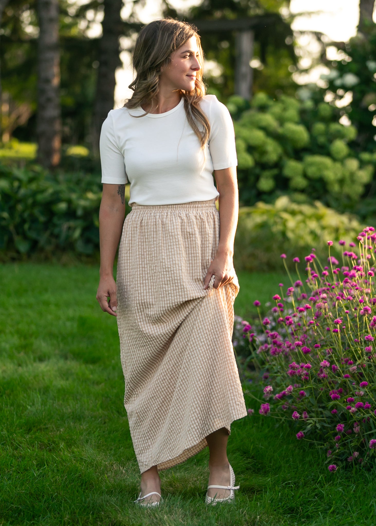 Rayne Modern Gingham Maxi Skirt IC Skirts