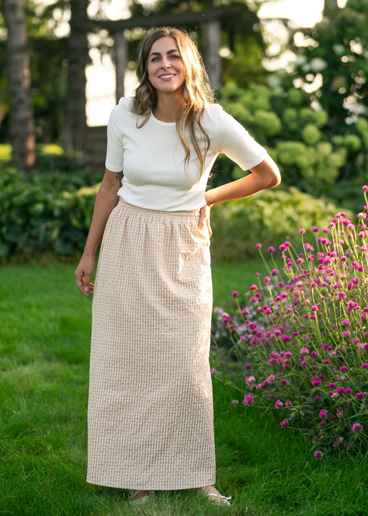 Rayne Modern Gingham Maxi Skirt IC Skirts