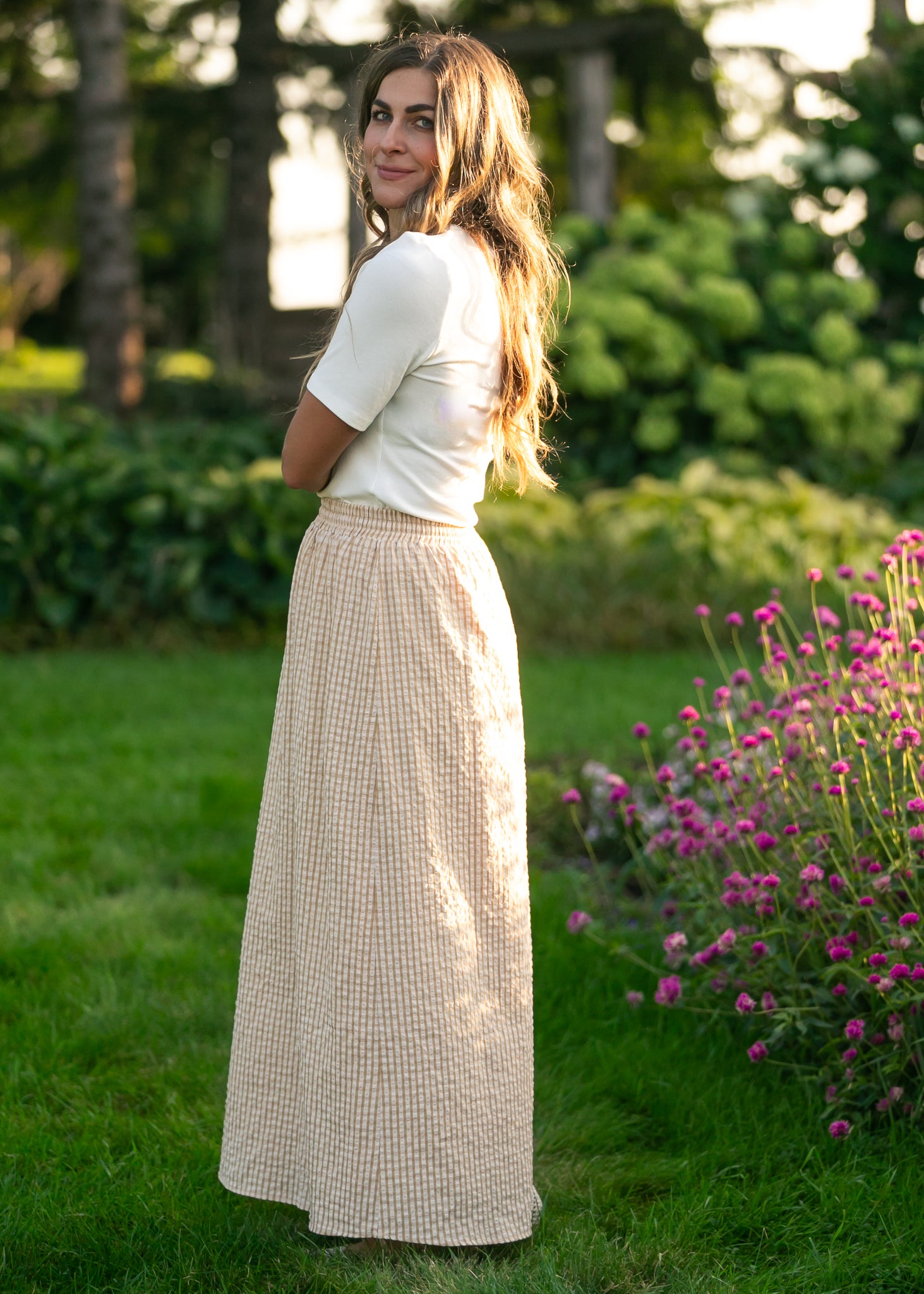 Rayne Modern Gingham Maxi Skirt IC Skirts
