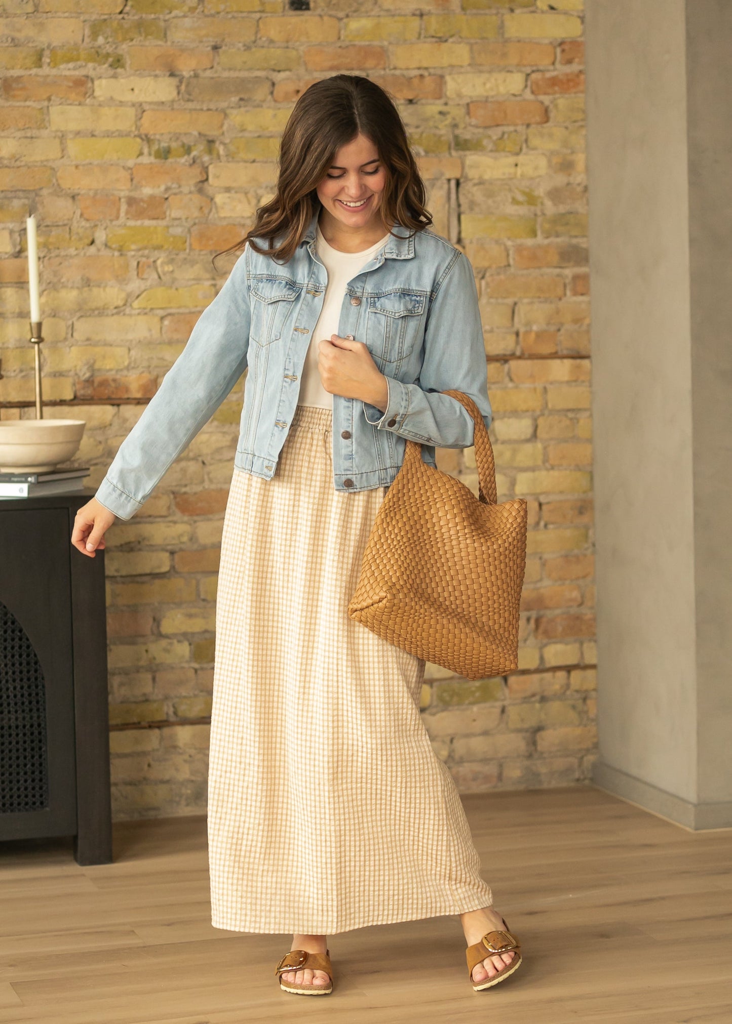 Rayne Modern Gingham Maxi Skirt IC Skirts