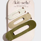 Recycled Plastic Flat Lay Claw Clips-Ultra Gloss Eucalyptus Accessories