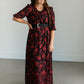 Red Floral Wrap Maxi Dress FF Dresses