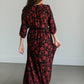 Red Floral Wrap Maxi Dress FF Dresses