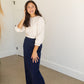 REDIRECT Clarise Navy Premium Knit Maxi Skirt IC Skirts