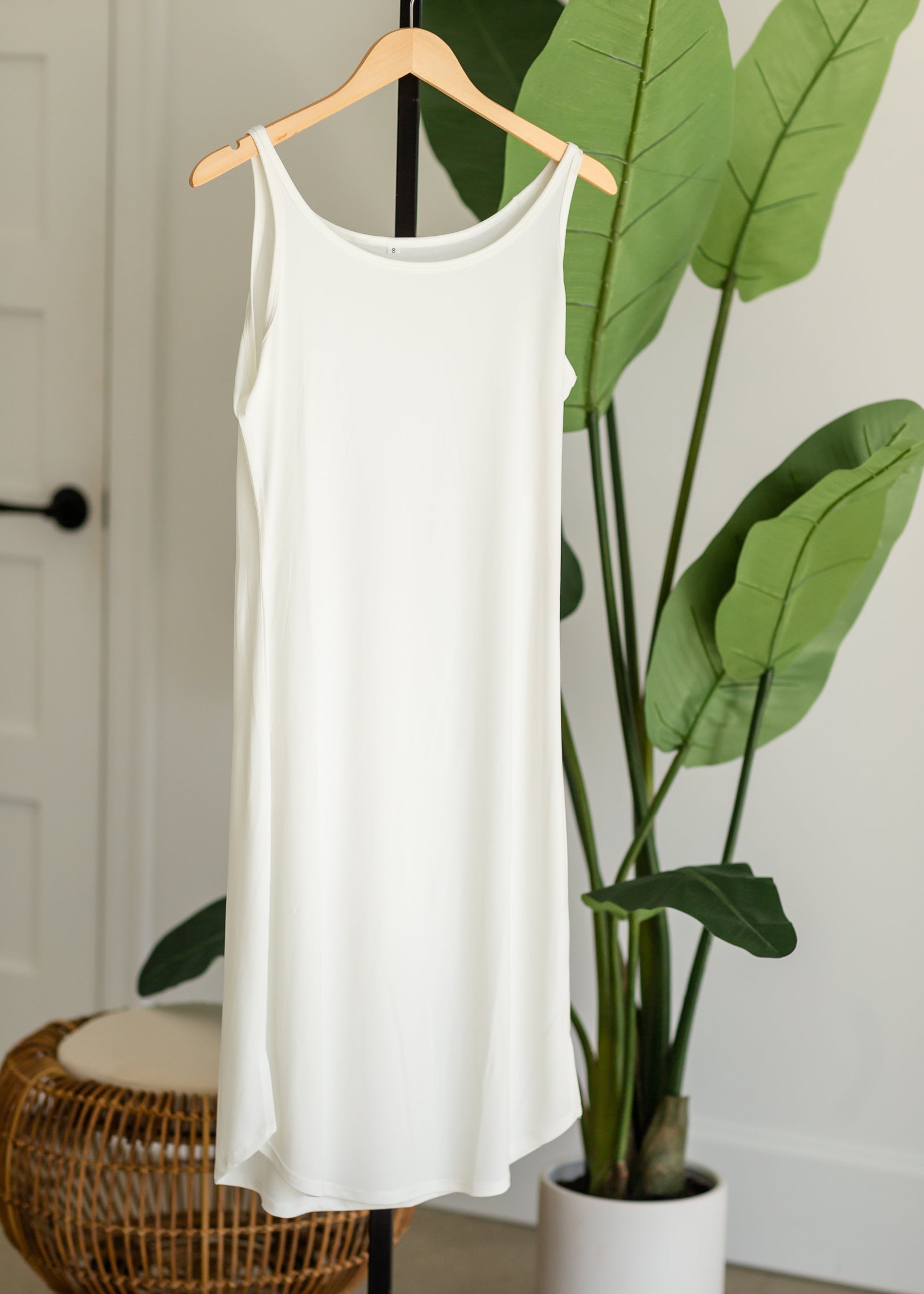 REDIRECTED White Full Slip Dresses