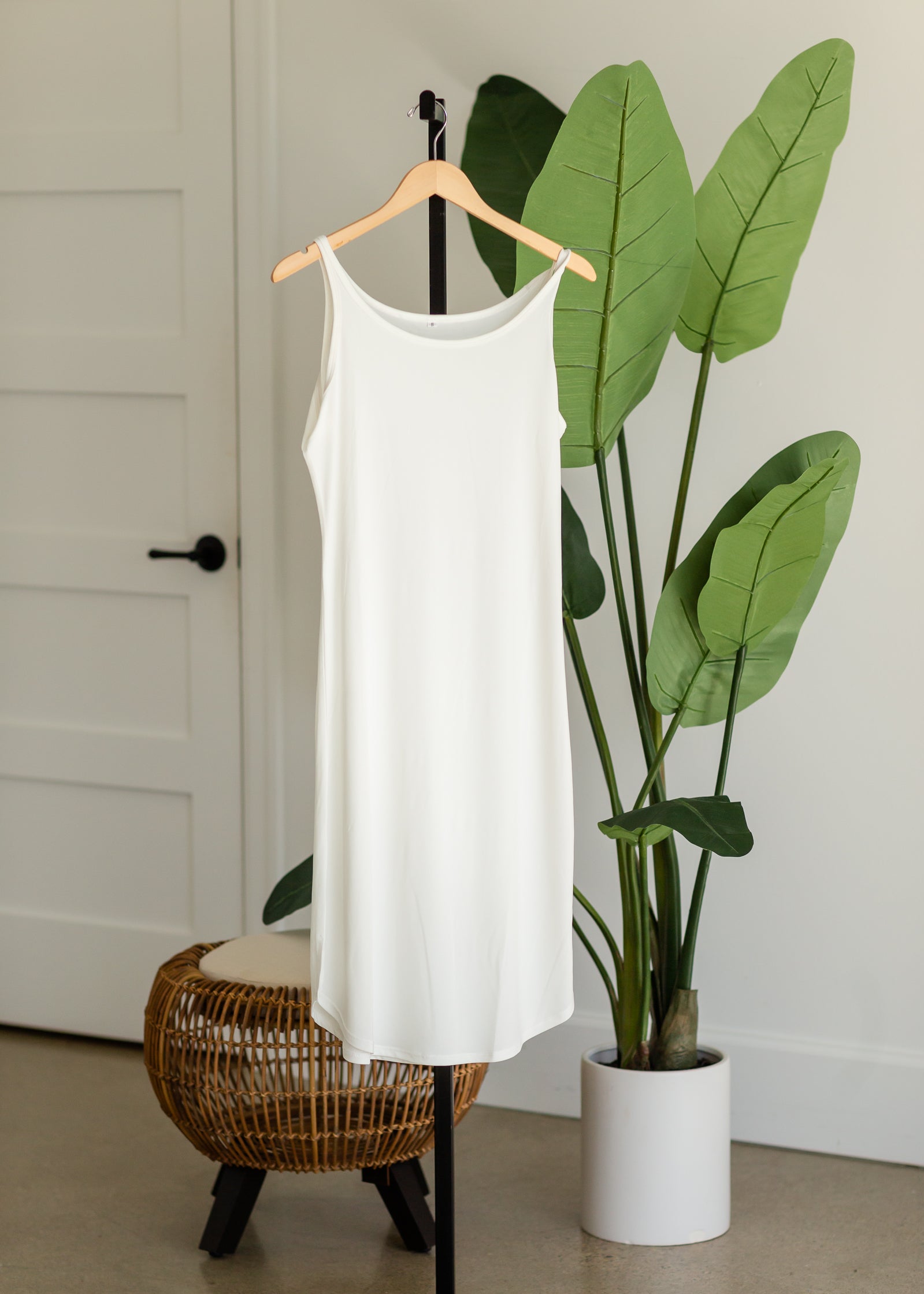 REDIRECTED White Full Slip Dresses