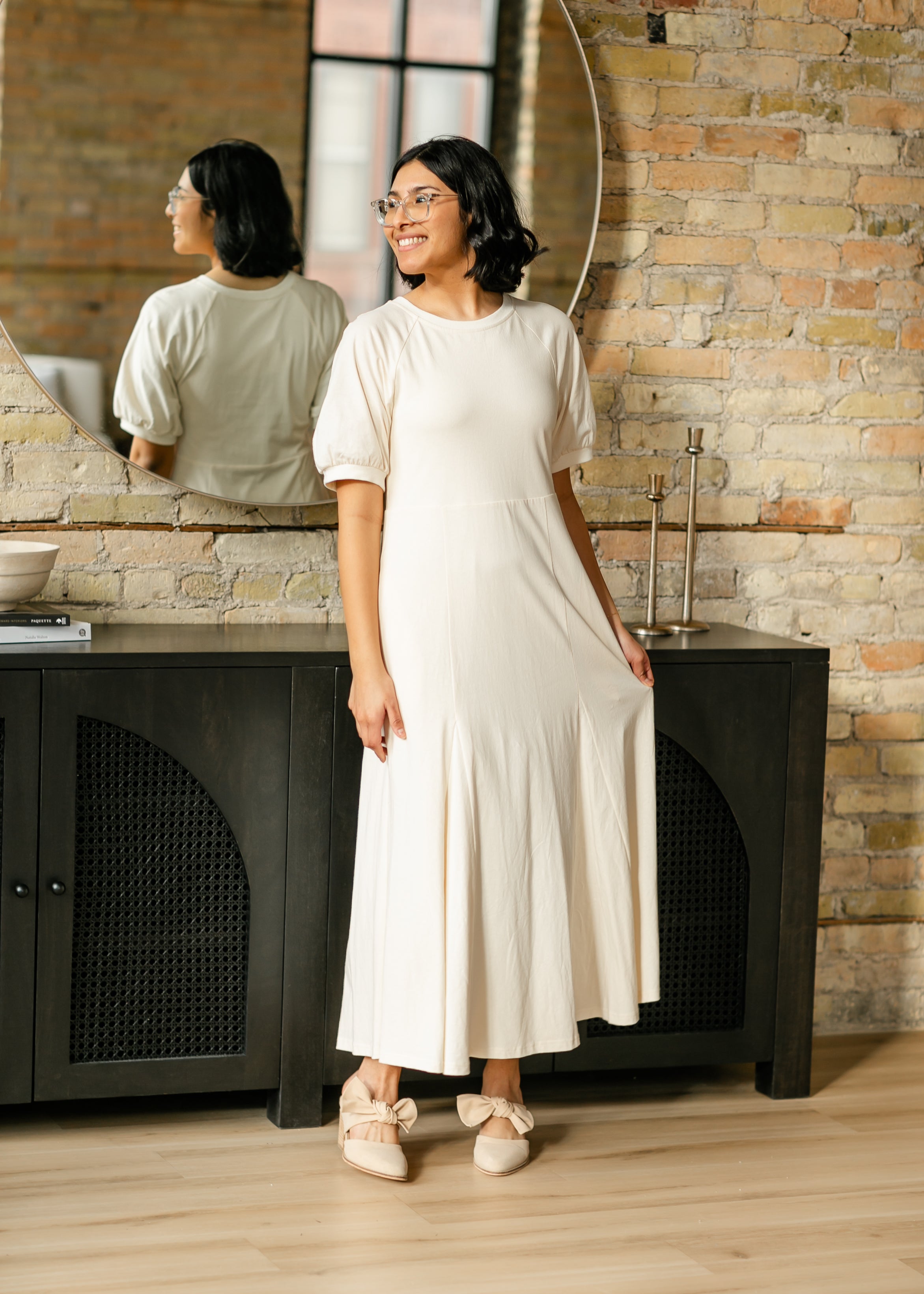 Relaxed A-line Knit Maxi Dress
