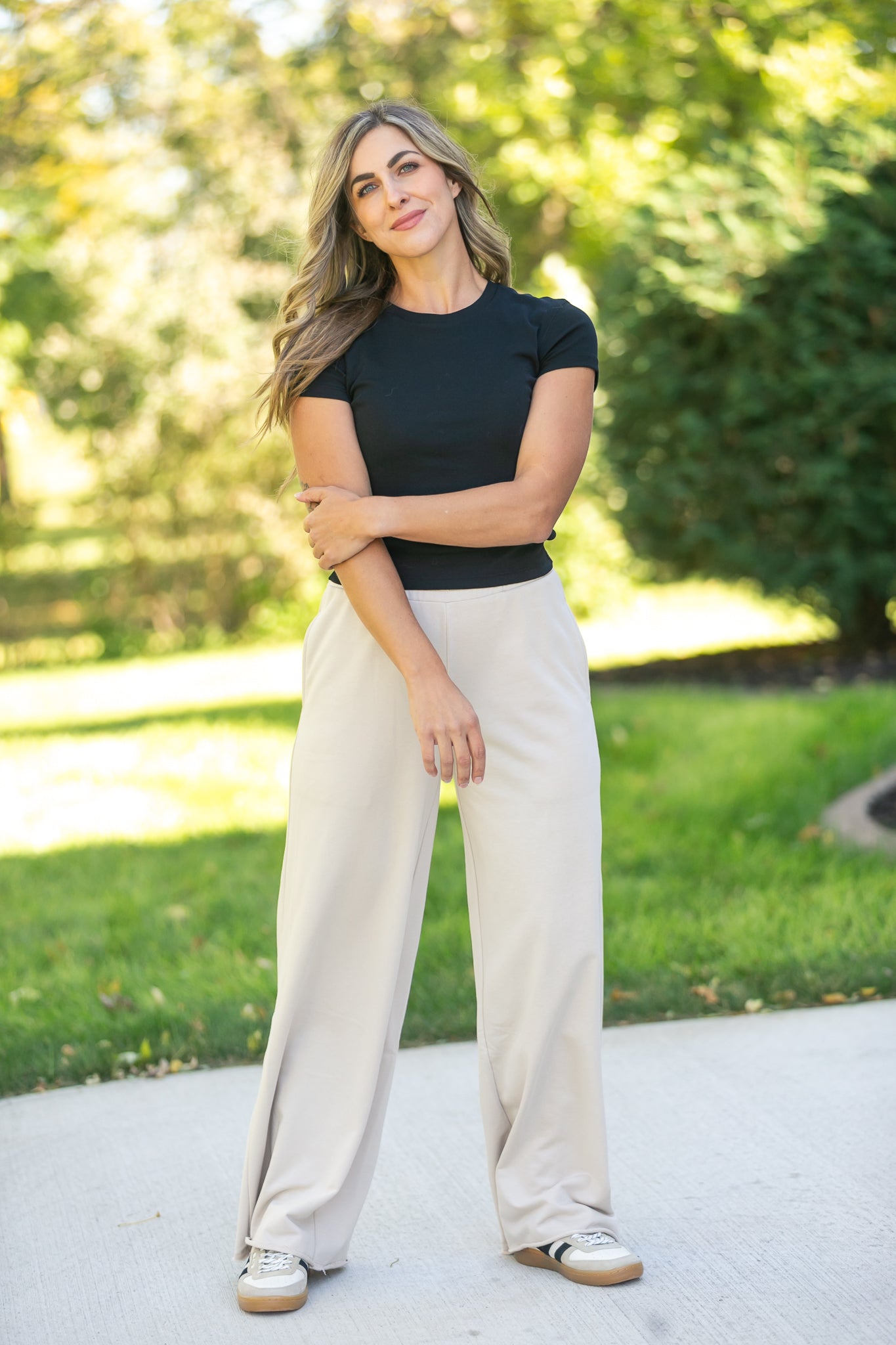 Relaxed Wide Leg Sweatpants FF Pants