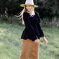 Remi Camel Denim Midi Skirt - FINAL SALE IC Skirts