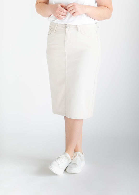 Remi Cloud Denim Midi Skirt IC Skirts