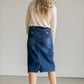 Remi Raw Hem Dark Denim Midi Skirt - FINAL SALE IC Skirts