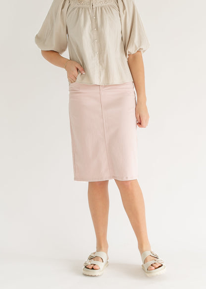 Remi Rose Denim Midi Skirt IC Skirts