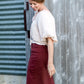 Remi Rosewood Denim Midi Skirt - FINAL SALE IC Skirts