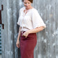 Remi Rosewood Denim Midi Skirt - FINAL SALE IC Skirts