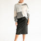 Remi Sable Black Denim Midi Skirt IC Skirts