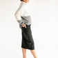 Remi Sable Black Denim Midi Skirt IC Skirts