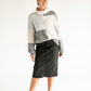 Remi Sable Black Denim Midi Skirt IC Skirts