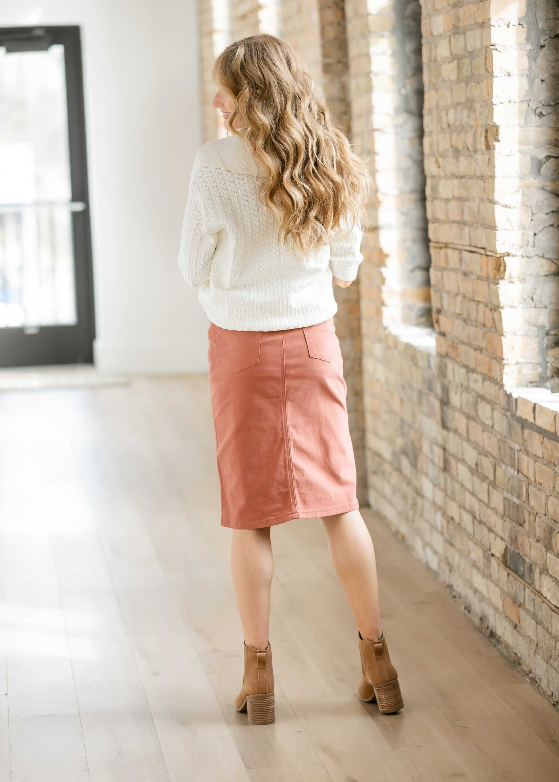 Remi Sienna Denim Midi Skirt IC Skirts