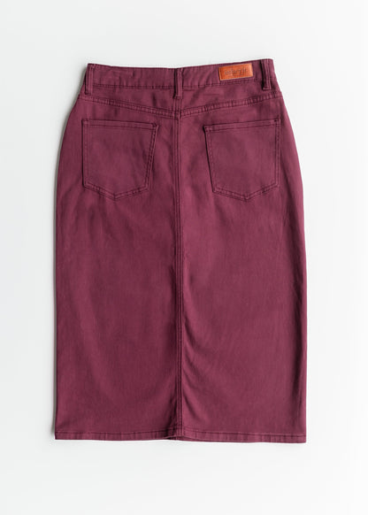 Remi Vintage Orchid Denim Midi Skirt IC Skirts