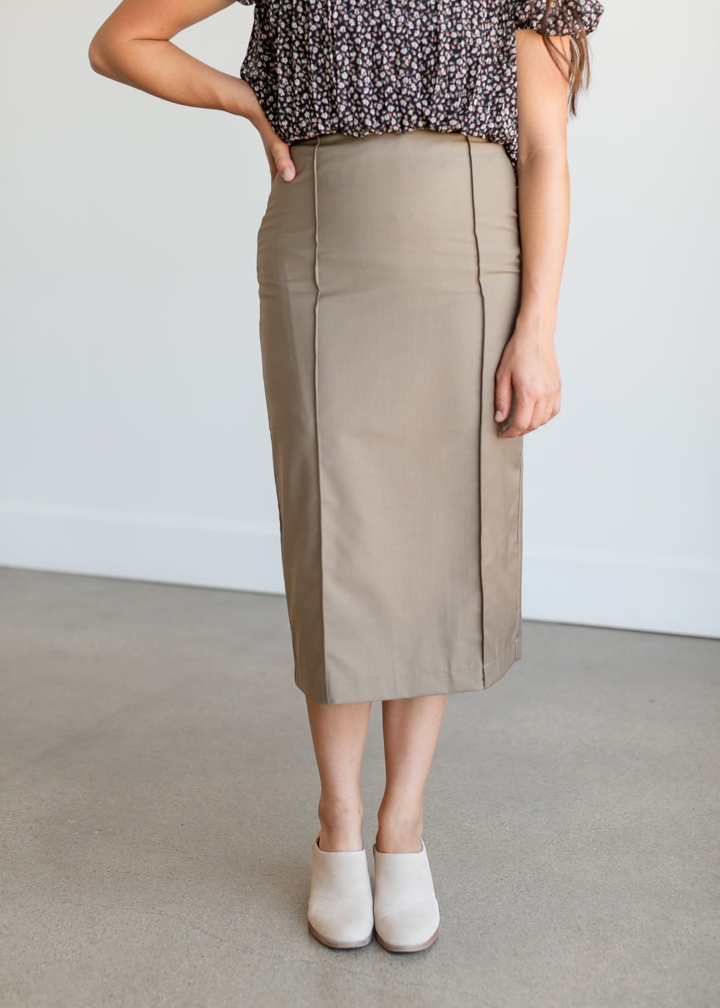 Reninne Woven Midi Skirt FF Skirts