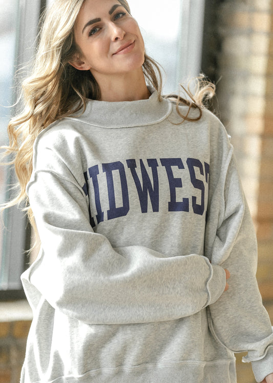 Reversible Midwest Crewneck Sweatshirt FF Tops