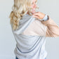 Ribbed Colorblocked Lightweight Hoodie FF Tops