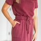 Ribbed Contrast Washed Midi Skirt Skirts