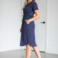 Ribbed Contrast Washed Midi Skirt Skirts