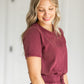 Ribbed Contrast Washed T-Shirt Tops