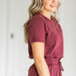 Ribbed Contrast Washed T-Shirt Tops