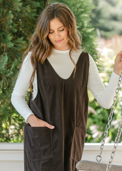 Ribbed Crewneck Long Sleeve Basic Top FF Tops