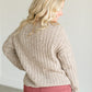 Ribbed Knit Crewneck Sweater FF Tops