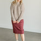 Ribbed Knit Crewneck Sweater FF Tops