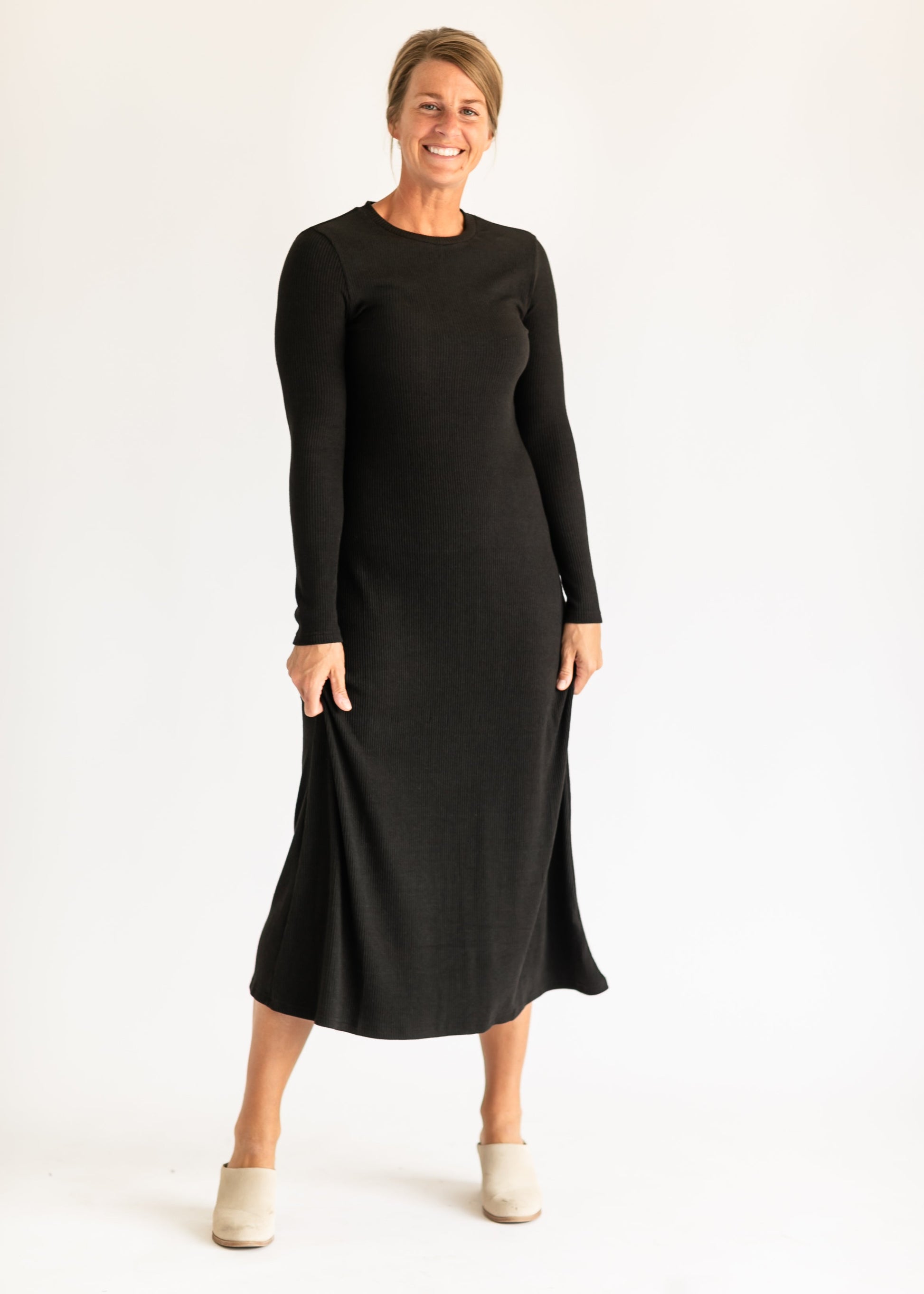Ribbed Soft Knit Long Sleeve Dress - FINAL SALE Inherit Co. Ribbed Soft Knit Long Sleeve Dress - FINAL SALE Inherit Co.