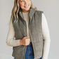 Ribbed Soft Zip-up Vest FF Tops