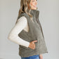 Ribbed Soft Zip-up Vest FF Tops