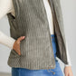 Ribbed Soft Zip-up Vest FF Tops